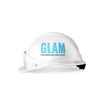 Logo for GLAM: Girls Learning About Manufacturing by Manufacturing Alabama.