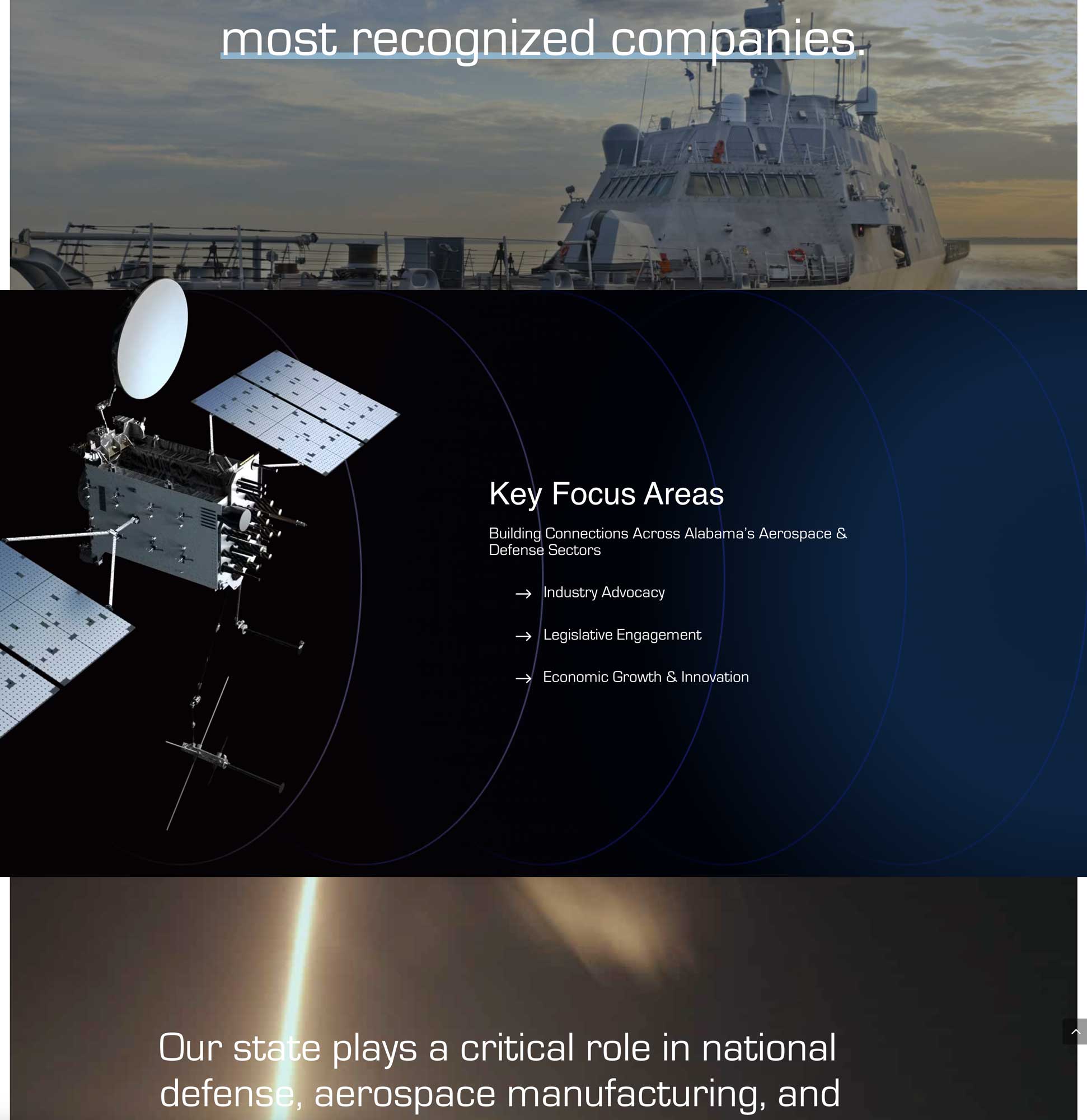 Screenshot of an animated page layout for the AADC Website by CRFTD Development & Consulting in Kentucky